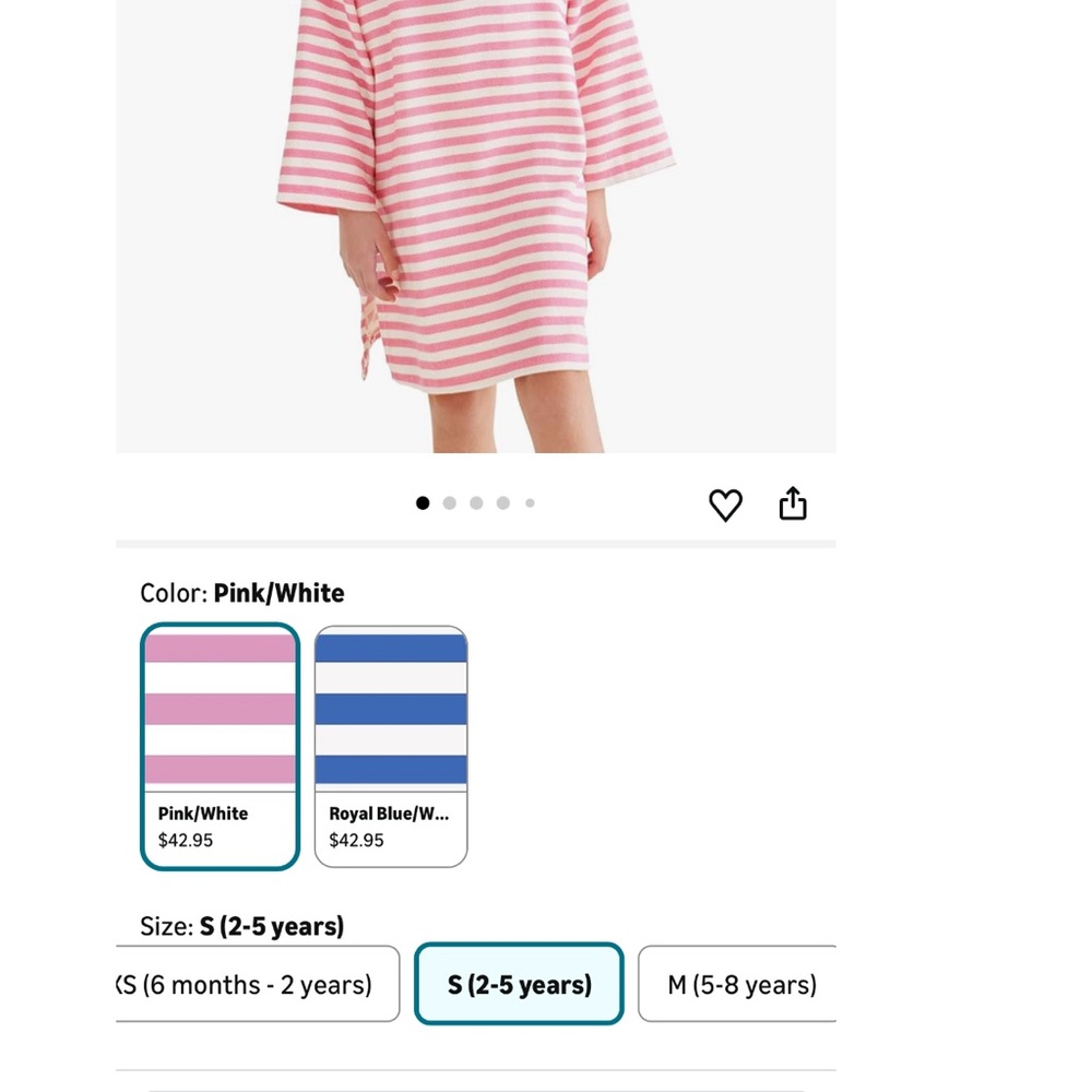 SAMMIMIS Turkish Cotton Pink and White Cover Up, Hooded Towel - Picture 2 of 6